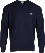 Lacoste Crew Neck Wool Sweater - Navy Blue
